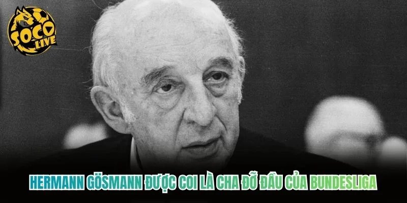 Hermann Gösmann được coi là “cha đỡ đầu” của Bundesliga